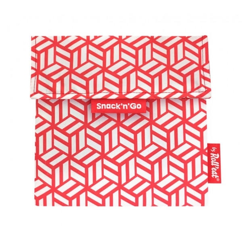 Pratelná svačinová kapsa - červené tiles