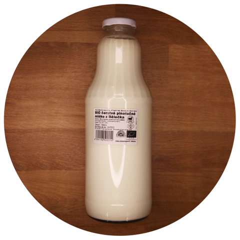 BIO čerstvé plnotučné mléko z Bělečka 1000ml