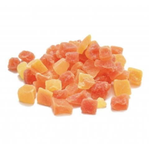 Papaya kostky slazená třtinovým cukrem 